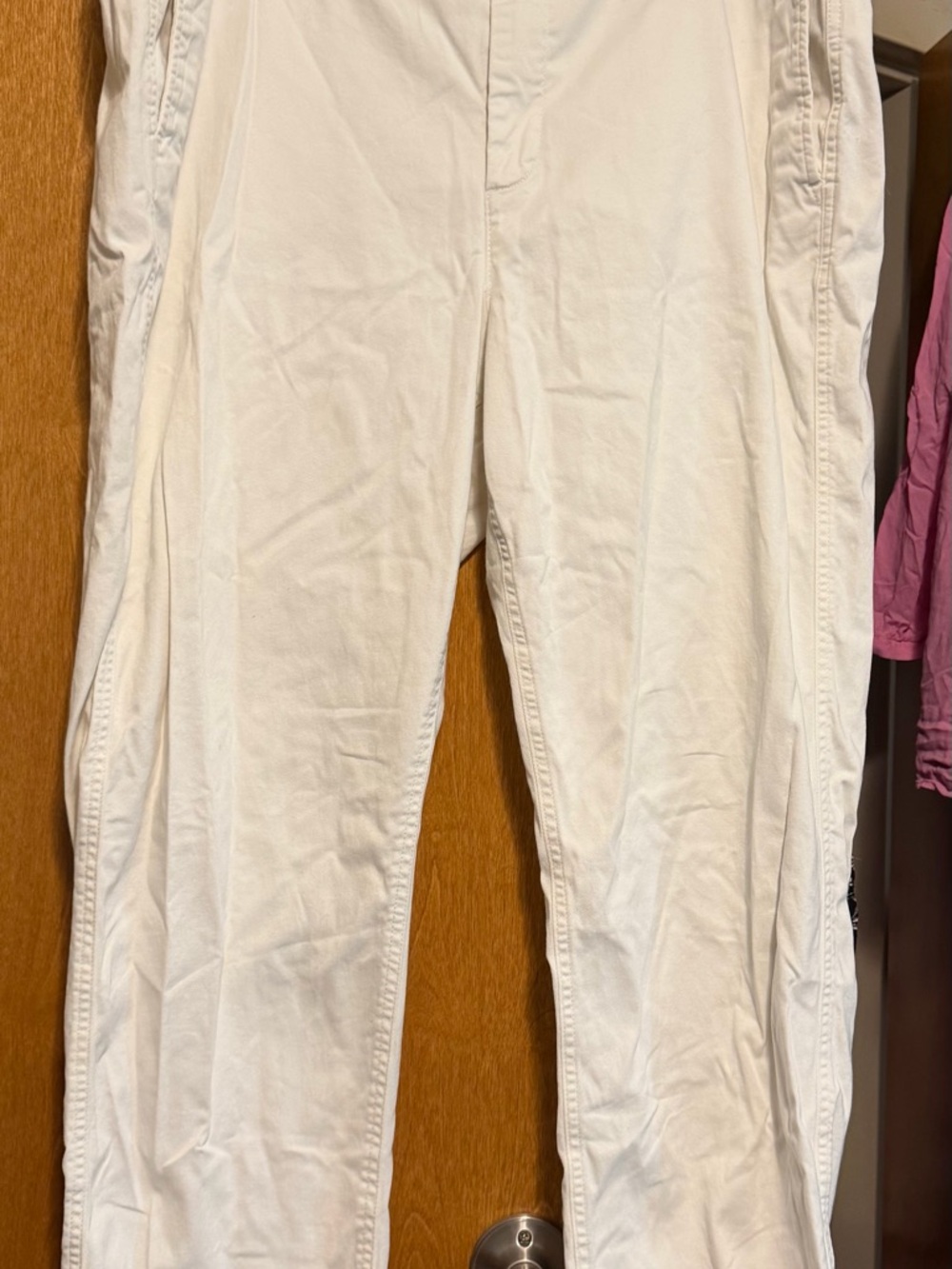 J. Crew White High-Rise Girlfriend Chino